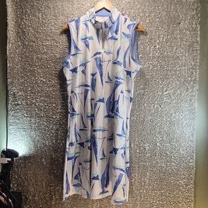 Anaclare Active Nautical Golf Tennis Dress women’s XL Polyester Pockets 1/4 Zip